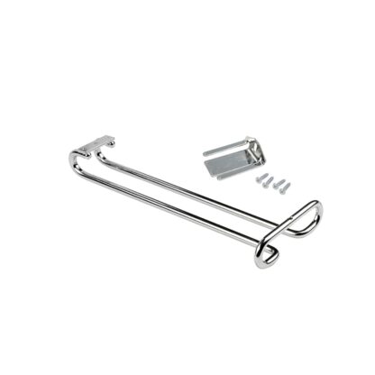 Portabicchieri da vino di alta qualità, in acciaio, superficie: cromata, 280 mm (11-1/32"), 8930011. Pratico appendibicchieri per bicchieri da vino, bicchieri da champagne, bicchieri da cocktail, bicchieri da cognac, calici e molto altro, di EMUCA